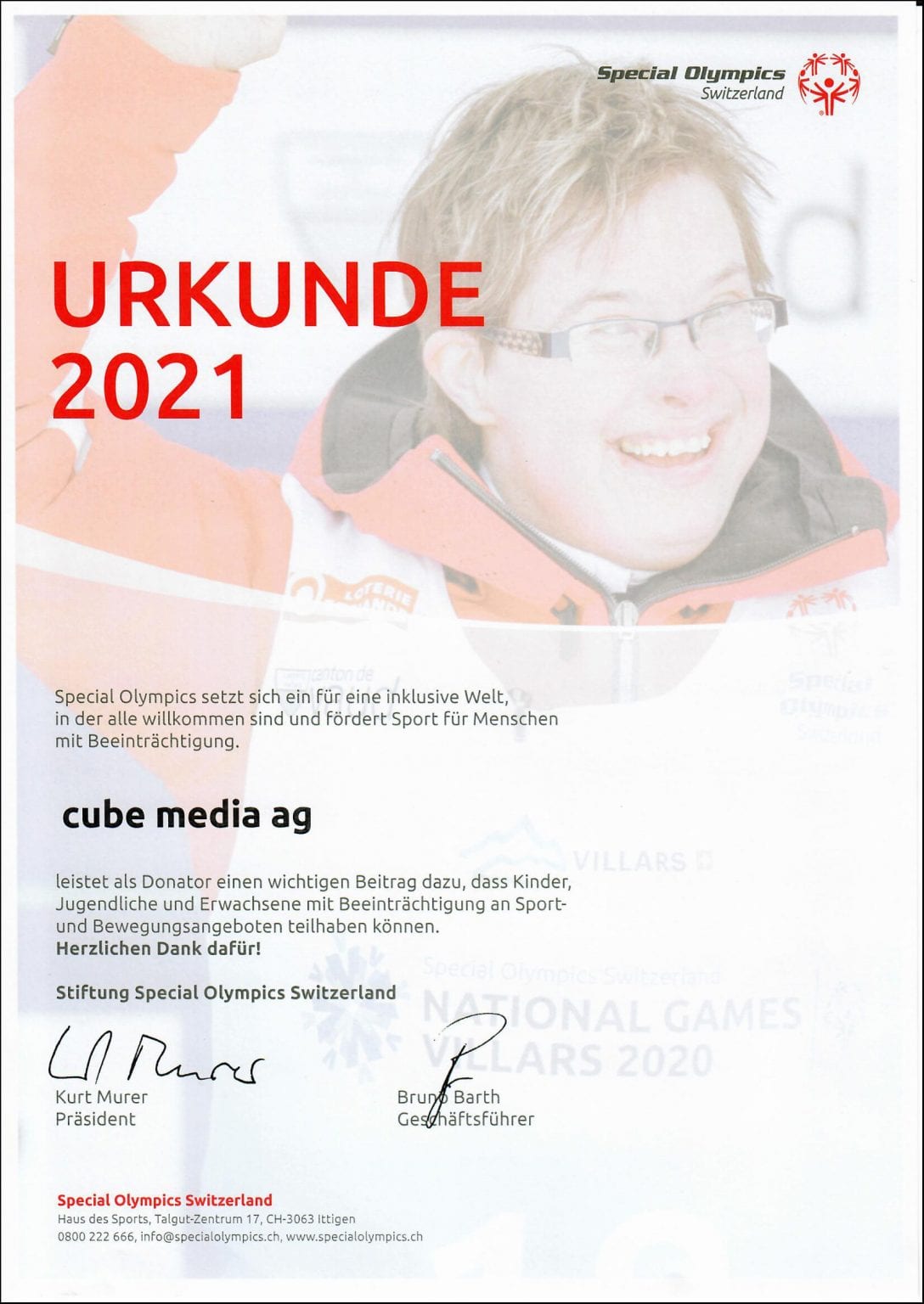 Special Olympics Switzerland - cube media 2